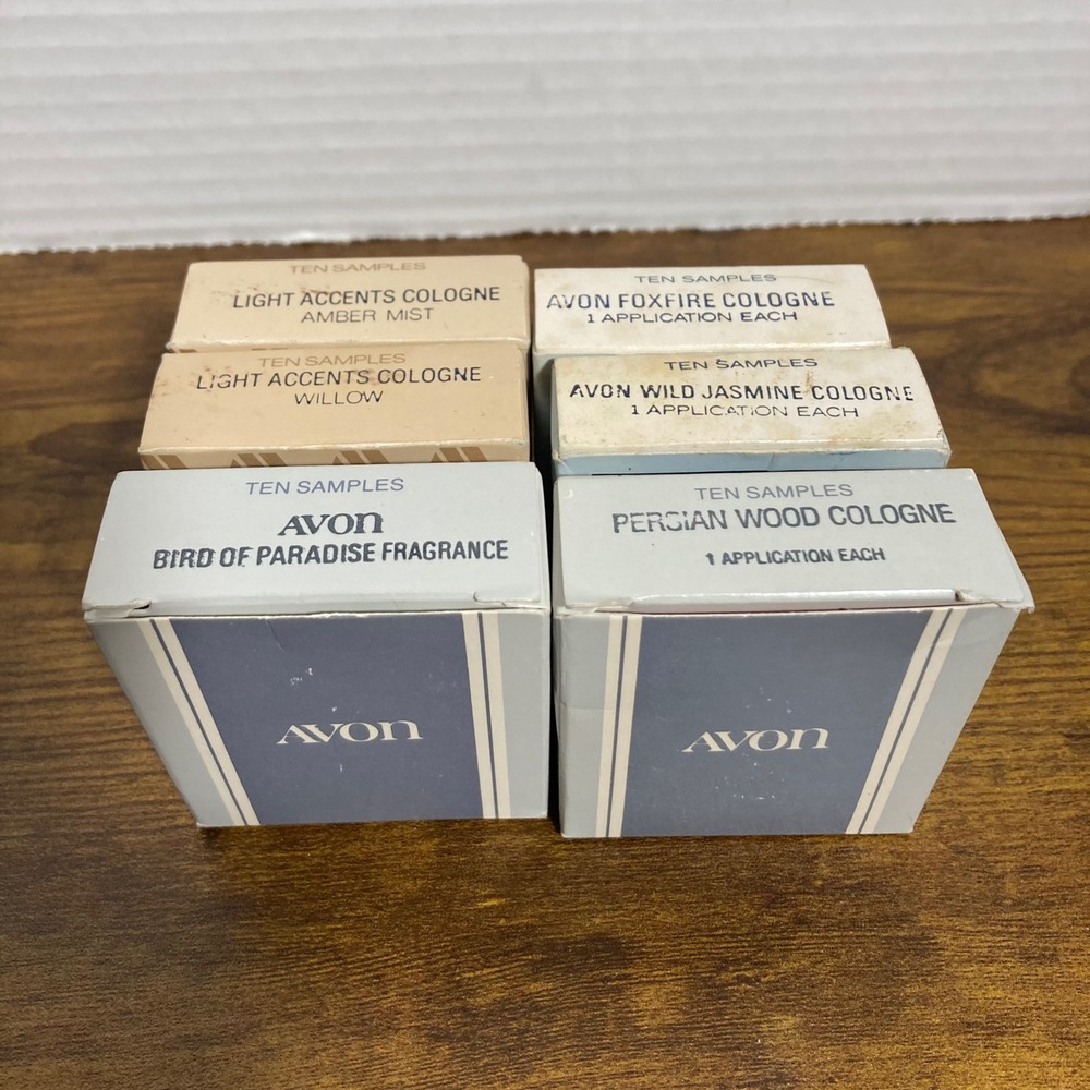 Vintage Avon Fragrance Sample Lot Persian Wood Foxfire Bird Paradise 55 pcs